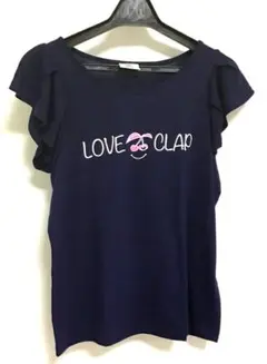 clap レディース 半袖Tシャツ ネイビー チェリー柄のサムネイル
