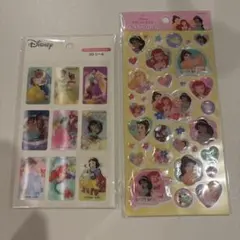 新品 シール　ディズニープリンセス　3Dシール ぷっくりシール