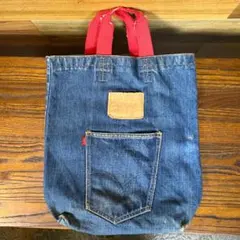 60s LEVI'S 501 BIGE リーバイス ビッグE デニムトートバッグのサムネイル