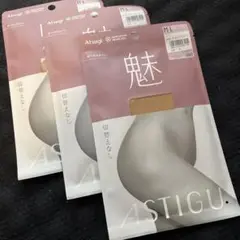 ASTIGU【魅】 ストッキング 切替えなし M-L 3足