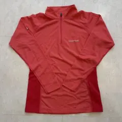 中古美品　mont-bell ピンク ハーフジップ 長袖 トップス　M