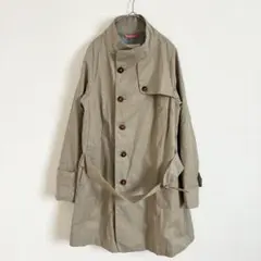 バルムング　旧タグ　トレンチコート ベージュ　キュプラ　ベルト付き