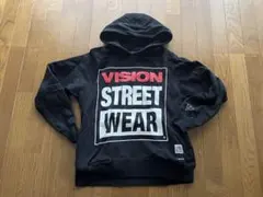 VISION STREET WEAR フード付きパーカー ブラック