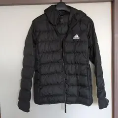 adidas フード付き ブラック ダウンジャケット Mサイズ