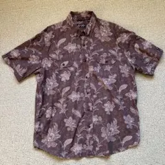 CHAPS 花柄 半袖シャツ ブラウン系のサムネイル
