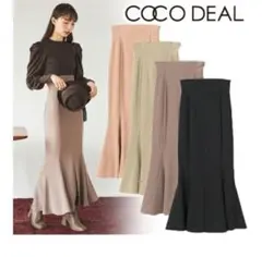 COCODEAL（ココディール）　ツイルサテンハイウエストマーメイドスカート