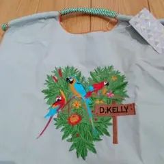 D.KELLY 鳥刺繍 トートバッグ グレー