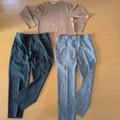 【新品未使用含むUNIQLO等】長袖Tシャツとスラックスセット