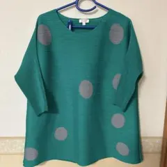 Liebe グリーン ドット柄 チュニック 40