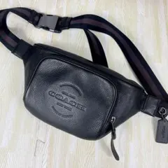 美品 COACH コーチ ボディバッグ 斜め掛け ブラック 黒 レザー