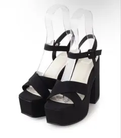 【美品】ESPERANZA エスペランサ ラク盛り厚底サンダル ブラック S