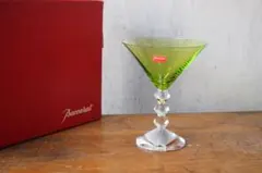 未使用・箱入 Baccarat バカラ ベガ マティーニグラス カクテル 緑 
