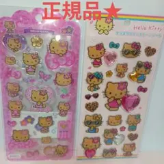 正規品★サンリオ　日焼けキティ　ドロップジェリーシール　キラキララインストーン