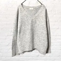 12522 セポ Cepo Vネック ニット M セーター グレー 洗える