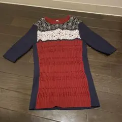 美品 ♡ FURFUR 赤 ネイビー ニットトップスのサムネイル