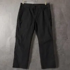 ディッキーズ ダック地 ペインターパンツ 黒 ブラック W34 L30 古着