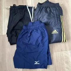 adidas ミズノ ジャージ 3点 まとめ スポーツ パンツ ランニング