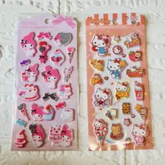 【正規品】ジュエルマシュマロステッカーズ　２枚セット　マイメロ　キティー