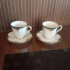 Noritake　EMBRACE デミタスカップ&ソーサー2客セット