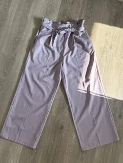 GU 薄紫 ワイドパンツ XLサイズ