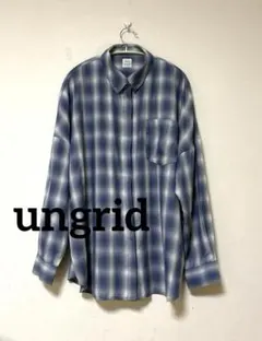 ungrid チェックビックシャツ春夏トレンド羽織り着回し◎涼しいのサムネイル