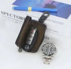 高級車チェック柄 キーホルダーケース