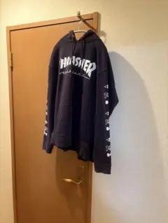 THRASHER パーカー ブラック XL