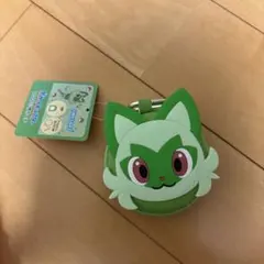 ポケモン ニャオハ カラビナ付きラウンド小物ポーチ