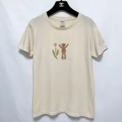 【Tシャツ】United Athle アイボリー M お花 くまさん 可愛い ♡のサムネイル