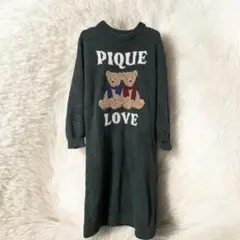 ジェラピケ　gelato pique ルームウェア　ベアジャガードワンピース