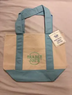 TRADER JOE'S ミニトートバッグ 水色