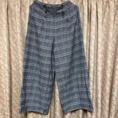 ワイドパンツ チェック l