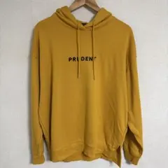 黄色 フード付きパーカー M