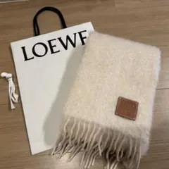 未使用 LOEWE ロエベ マフラー モヘア アイボリー