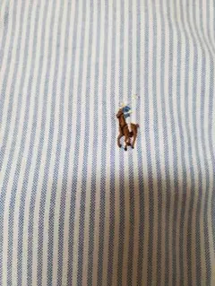 RALPH LAUREN✖️ポロ馬刺繍 ボタンダウンシャツ ストライプ
