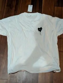 ONCILY オンシェリー ハートロゴ ド ローコード Tシャツ Lサイズ白