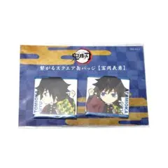 鬼滅の刃 繋がるスクエア缶バッジ　冨岡　義勇