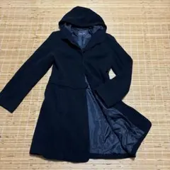 EASTBOY イーストボーイレディース9号　暖か黒コート　冬　フード