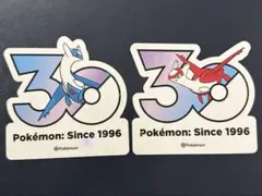 ポケモン 30周年ステッカー 2枚セット ラティアス ラティオス ポケモン 30周年 ラティオス・ラティアス ステッカー 韓国 - メルカリ