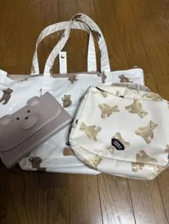 GELATO PIQUE クマ柄マザーズバッグセット母子手帳