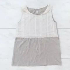 サマンサモスモス 襟付きレースノースリーブ グレー