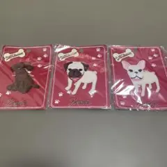 アイロンワッペン　３点セット（トイプードル・パグ・フレンチブルドッグ）