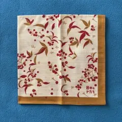 【未使用】京都「くろちく」日本のかたち　小風呂敷　50cm幅　南天柄