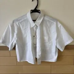 GU リネンブレンドクロップドシャツ　半袖