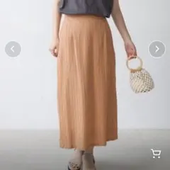 MELROSE◎メルローズ　ロングタイトスカート　フリーサイズ　オレンジ系のサムネイル