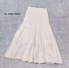 【le. coeur blanc】麻マーメイドロングスカート ベージュのサムネイル