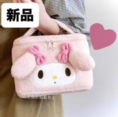 新品タグ付き マイメロディ コスメポーチ 大きい大きめハンドバッグリボンピンク白