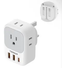 bfタイプ 変換プラグ TESSAN 折りたたみ式 海外 コンセント