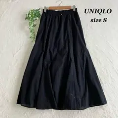 UNIQLO✨️ユニクロ(S) マーメイドロングスカート ブラック フレア