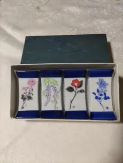 花柄陶器箸置き12個セット 加賀屋